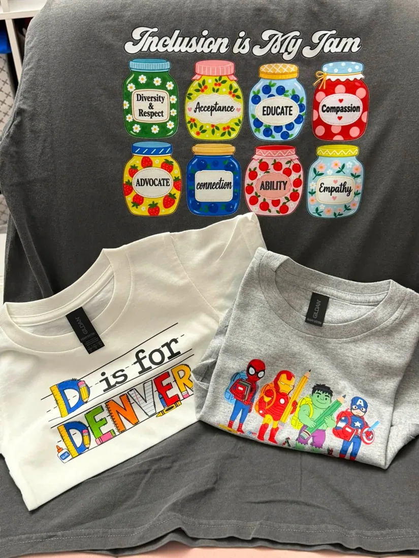 School and group shirts